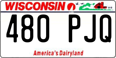 WI license plate 480PJQ