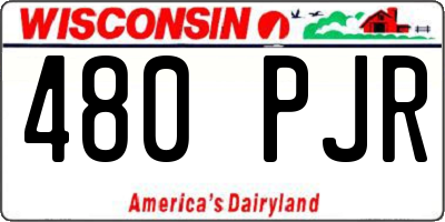WI license plate 480PJR