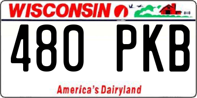 WI license plate 480PKB