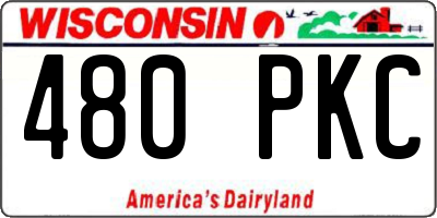 WI license plate 480PKC