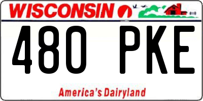 WI license plate 480PKE