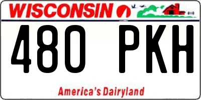 WI license plate 480PKH