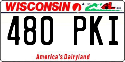 WI license plate 480PKI