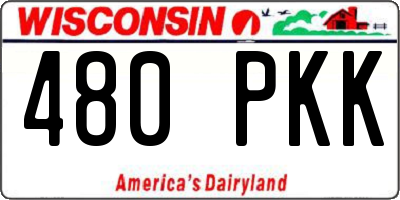 WI license plate 480PKK