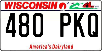 WI license plate 480PKQ
