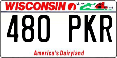 WI license plate 480PKR