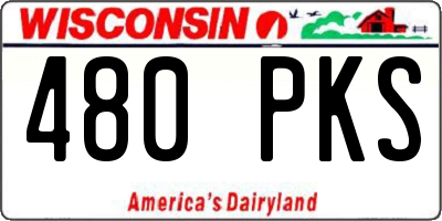 WI license plate 480PKS
