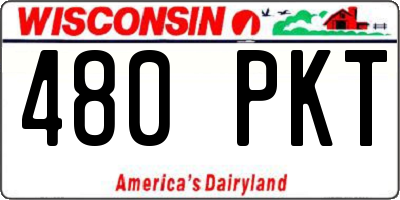 WI license plate 480PKT