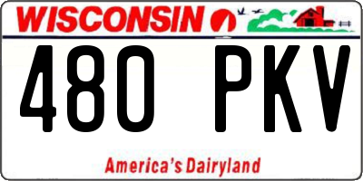 WI license plate 480PKV