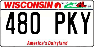 WI license plate 480PKY