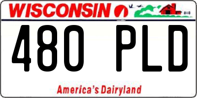WI license plate 480PLD