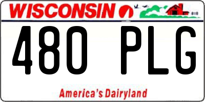 WI license plate 480PLG