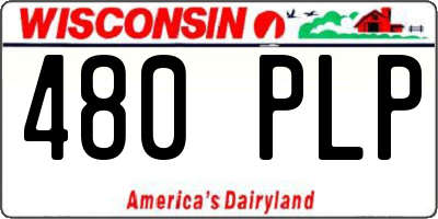 WI license plate 480PLP