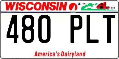 WI license plate 480PLT