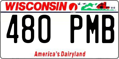 WI license plate 480PMB