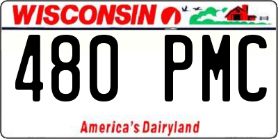 WI license plate 480PMC