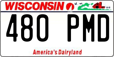 WI license plate 480PMD