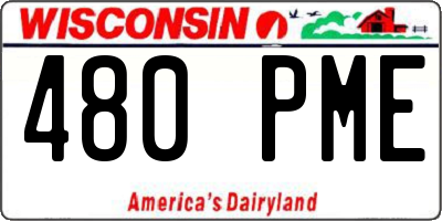 WI license plate 480PME