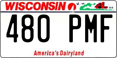 WI license plate 480PMF