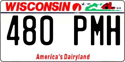 WI license plate 480PMH
