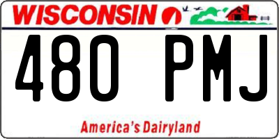 WI license plate 480PMJ