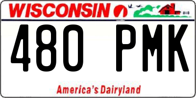 WI license plate 480PMK