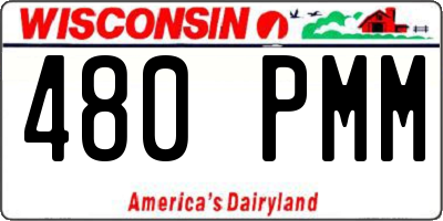 WI license plate 480PMM