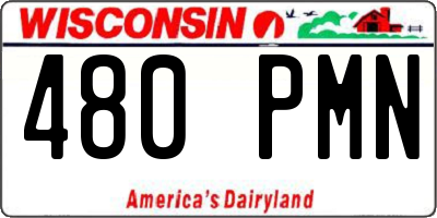 WI license plate 480PMN