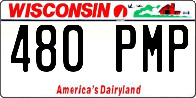 WI license plate 480PMP