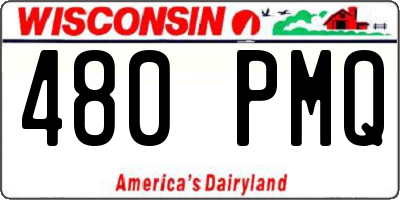 WI license plate 480PMQ