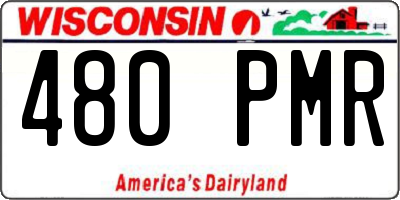 WI license plate 480PMR