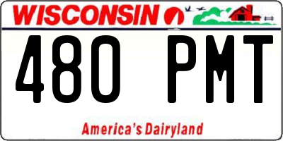 WI license plate 480PMT