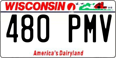 WI license plate 480PMV