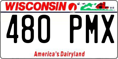 WI license plate 480PMX