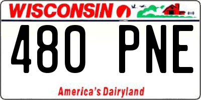 WI license plate 480PNE