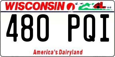 WI license plate 480PQI