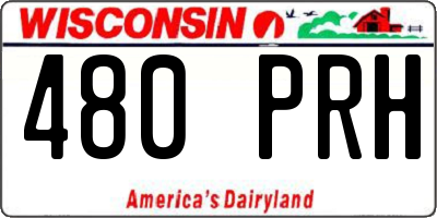 WI license plate 480PRH