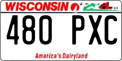 WI license plate 480PXC