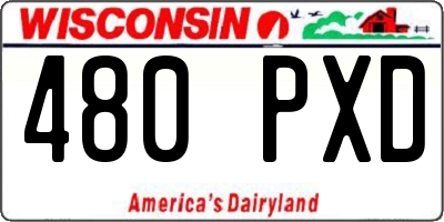 WI license plate 480PXD