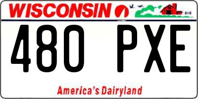 WI license plate 480PXE