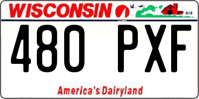 WI license plate 480PXF