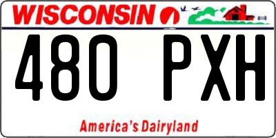 WI license plate 480PXH
