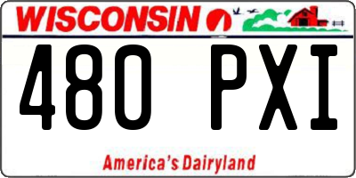 WI license plate 480PXI