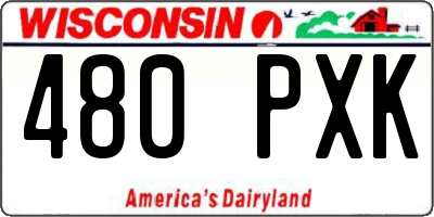 WI license plate 480PXK