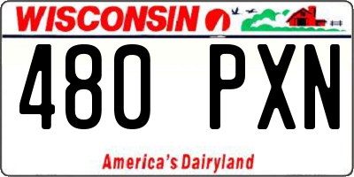WI license plate 480PXN