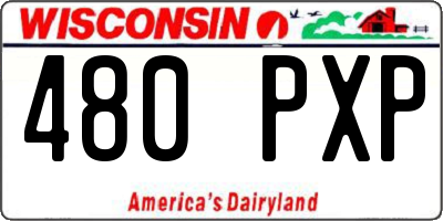 WI license plate 480PXP