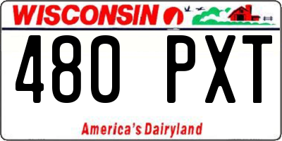WI license plate 480PXT