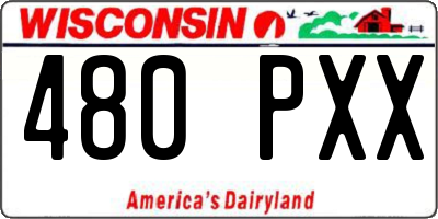 WI license plate 480PXX