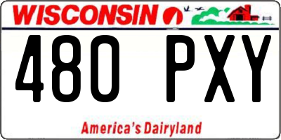WI license plate 480PXY
