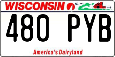 WI license plate 480PYB